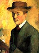 Selbstportrat mit Hut August Macke